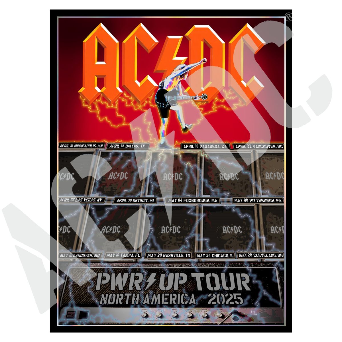 Amps PWR UP Tour Poster