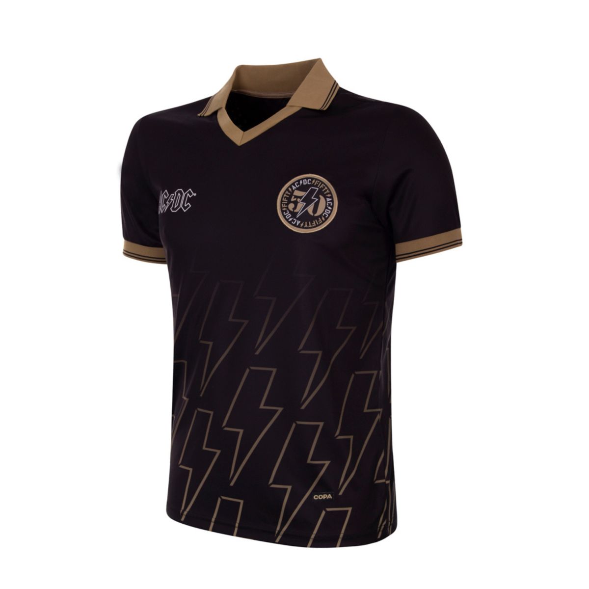 Black and Gold PWR UP Tour Soccer Jersey AC/DC Black and Gold PWR UP Tour Soccer Jersey AC/DC