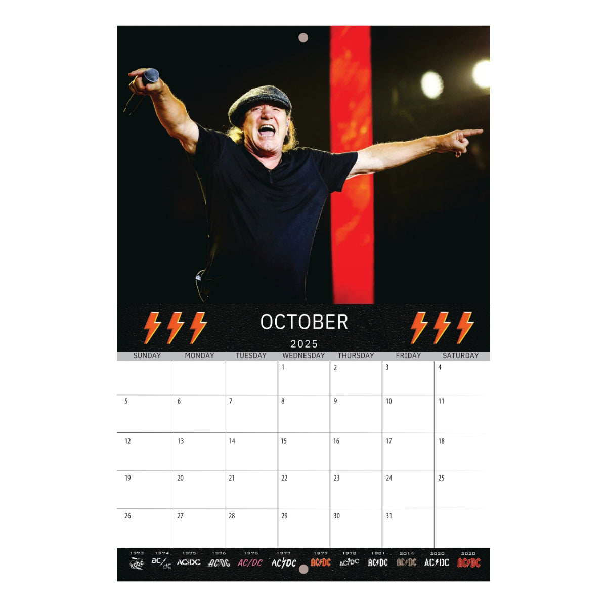 AC/DC 2025 Calendar