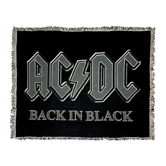 AC/DC Back in Black Throw Blanket