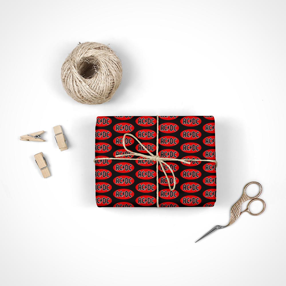 AC/DC Red Logo Wrapping Paper