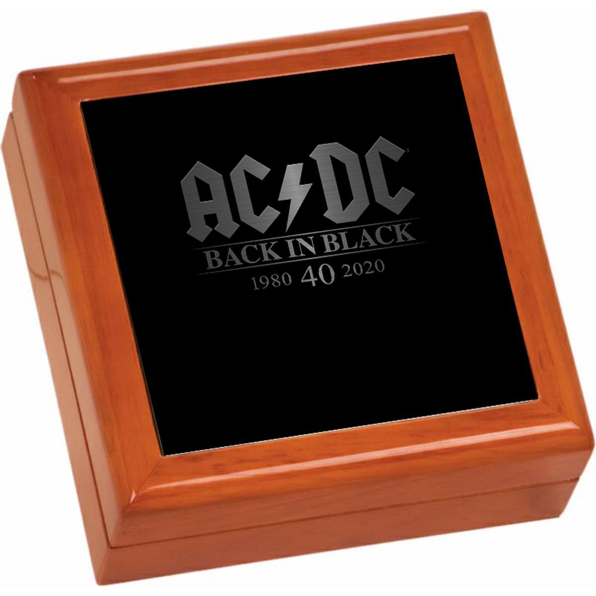 Back In Black 40th Anniversary Wooden Keepsake Box
