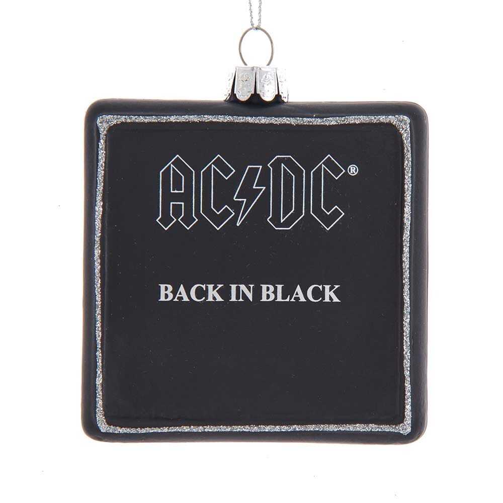 AC/DC Back in Black Glass Ornament