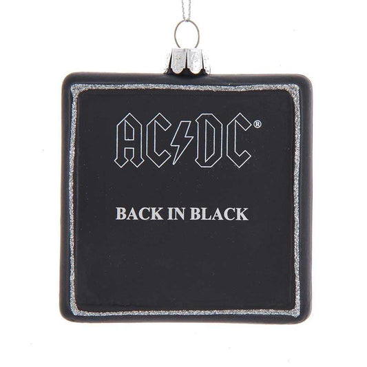AC/DC Back in Black Glass Ornament