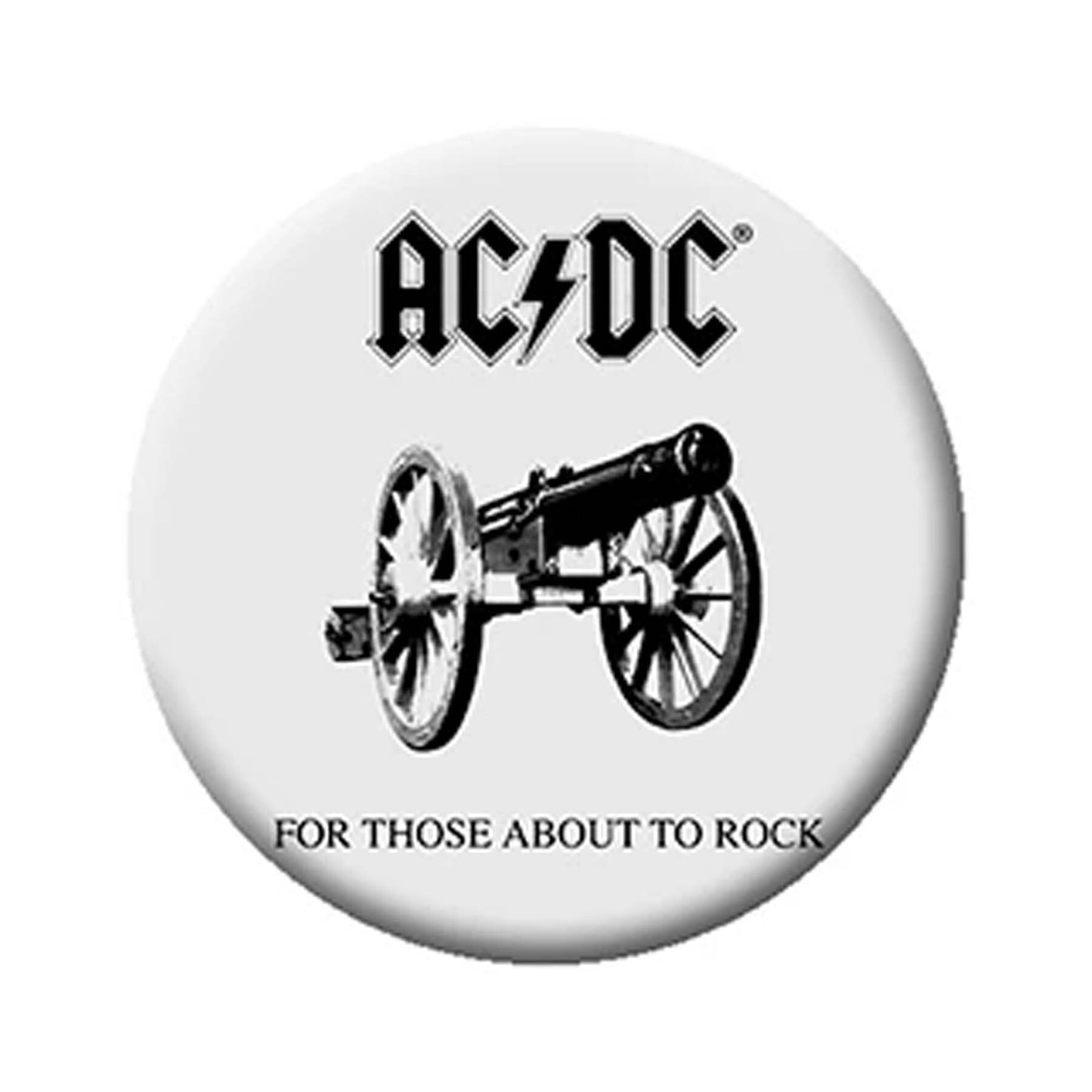 AC/DC About To Rock Grey 1.25" Button