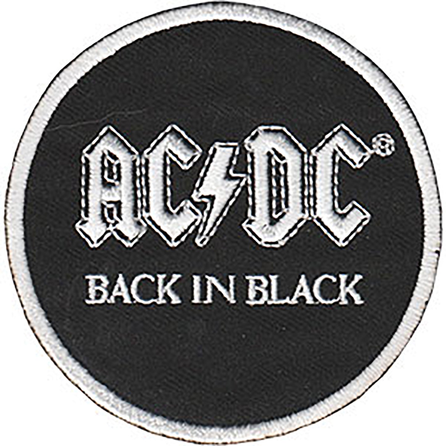 AC/DC Back in Black 3" Round Patch