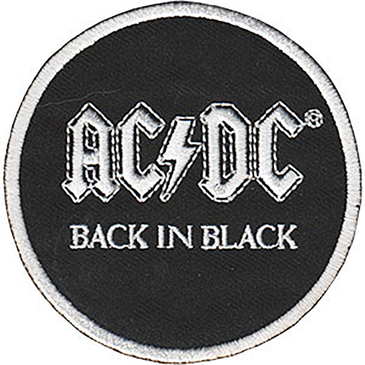 AC/DC Back in Black 3" Round Patch