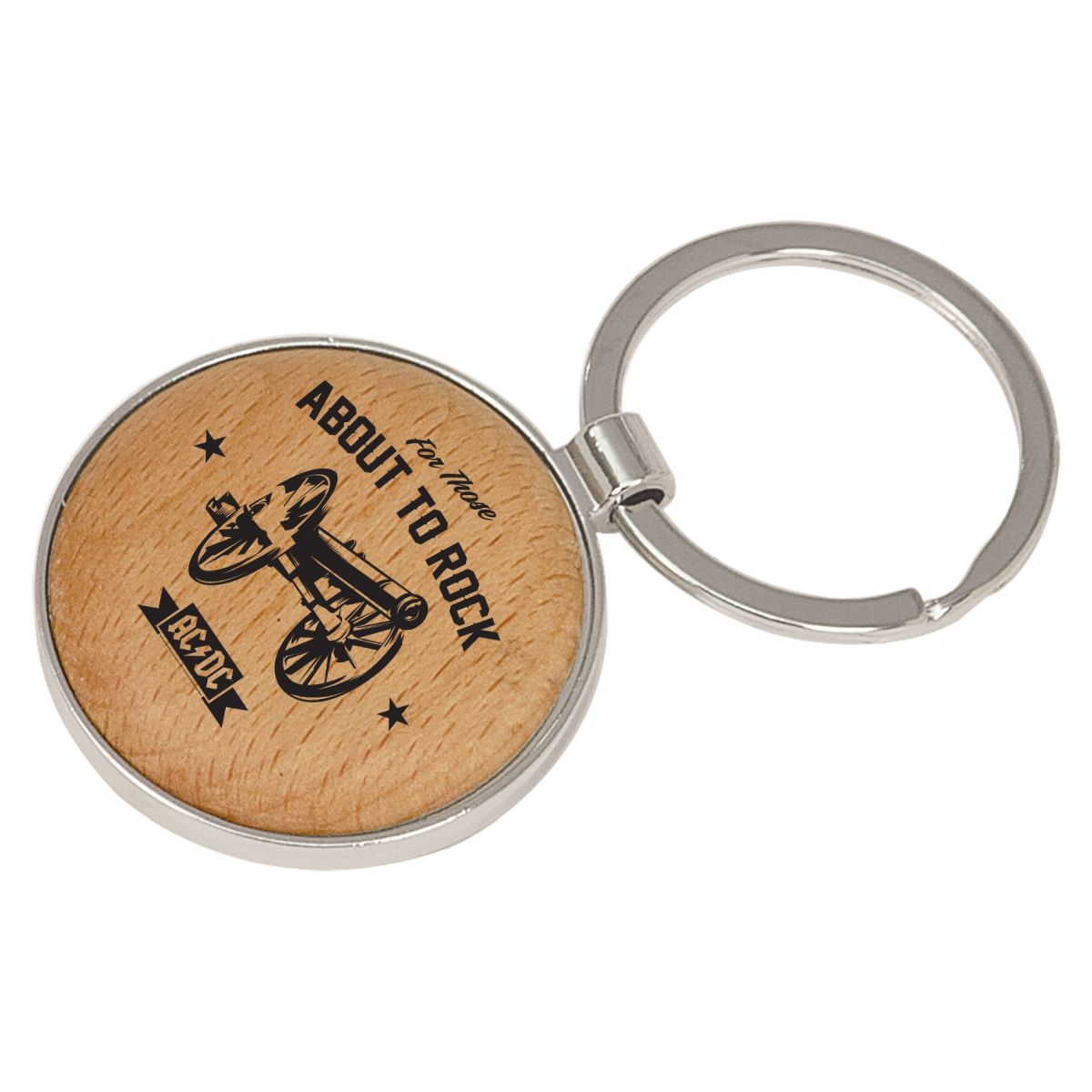Laser Engraved Maple Keychains