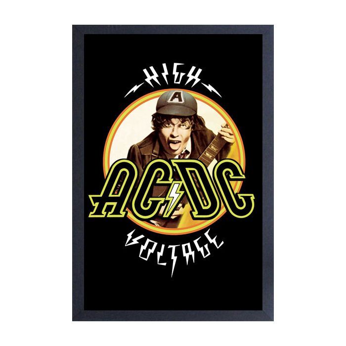 AC/DC - High Voltage Badge 11x17 Framed Print