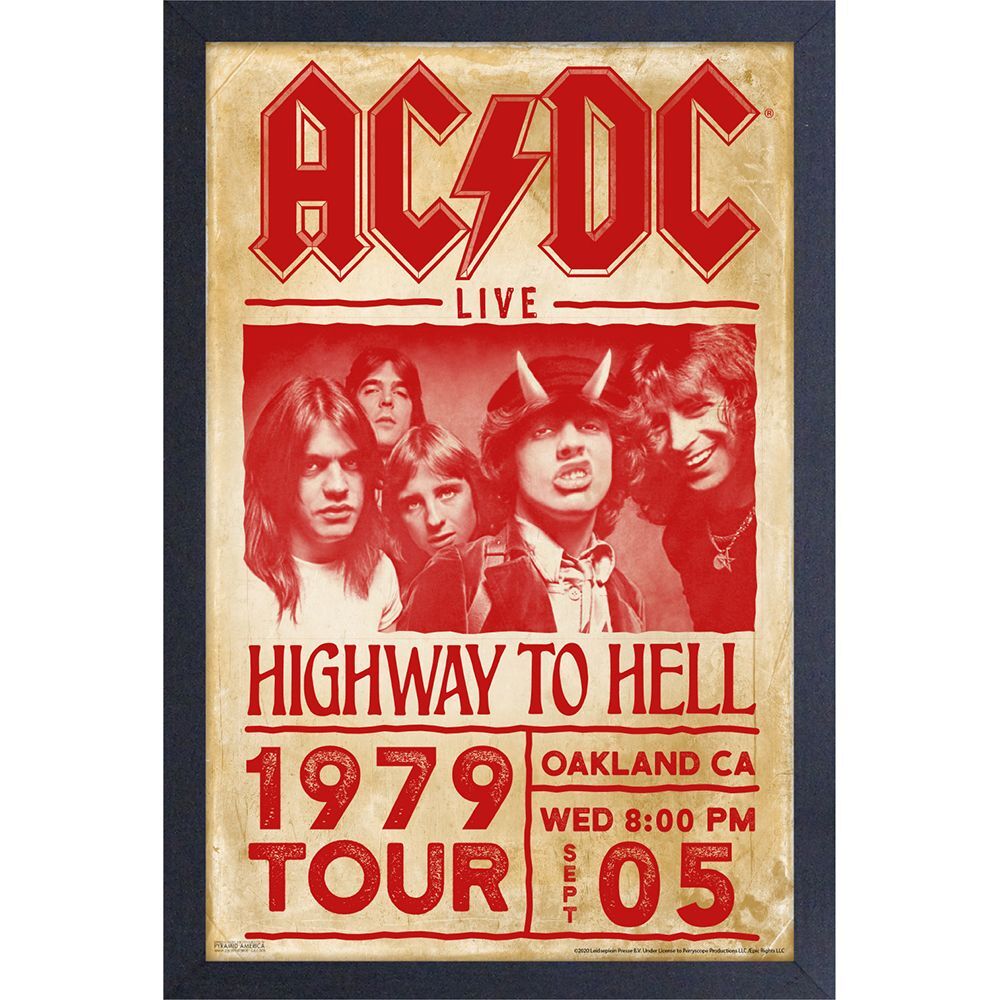 AC/DC - Highway to Hell Tour 11x17 Framed Print