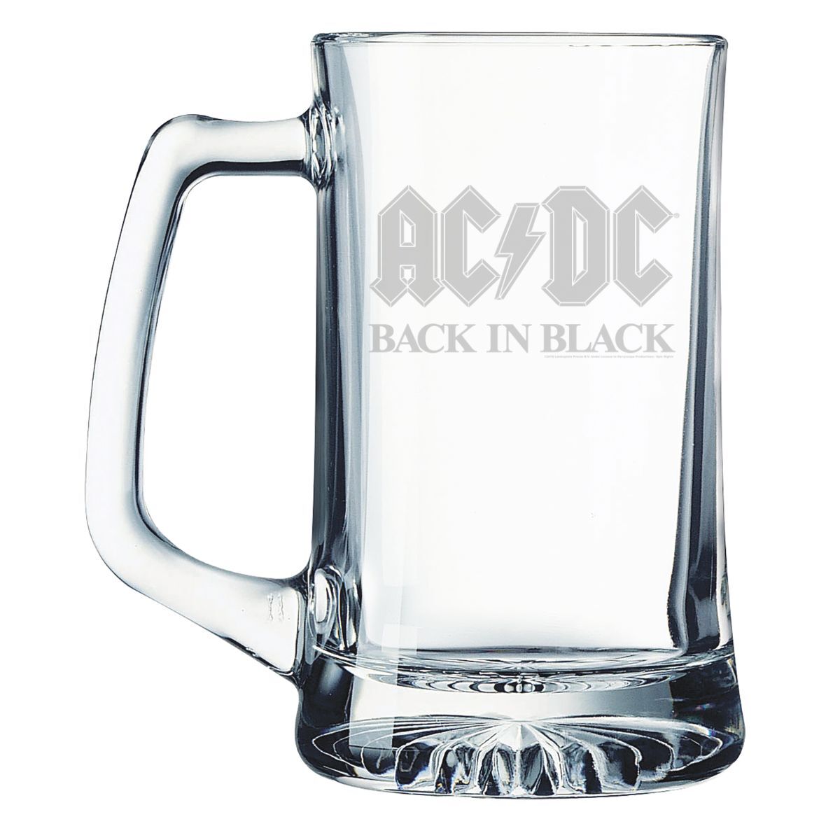 Back In Black Laser Etched Beer Stein