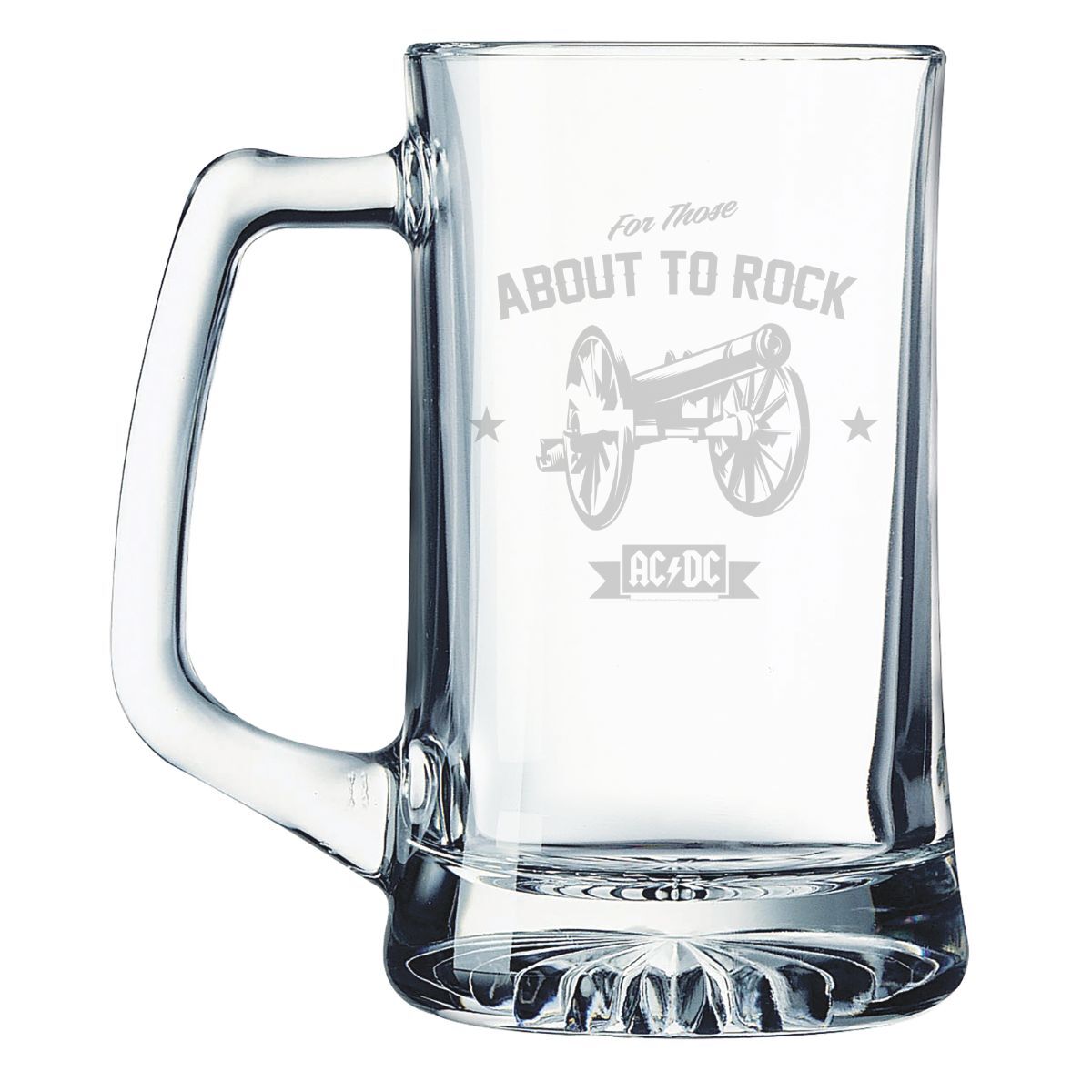 Rock Cannon Laser Etched Beer Stein