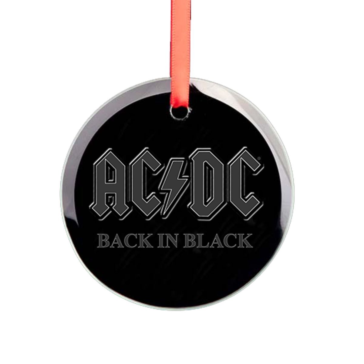 Back In Black Glass Ornament