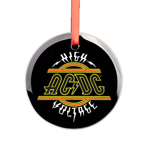 High Voltage Logo Glass Ornament