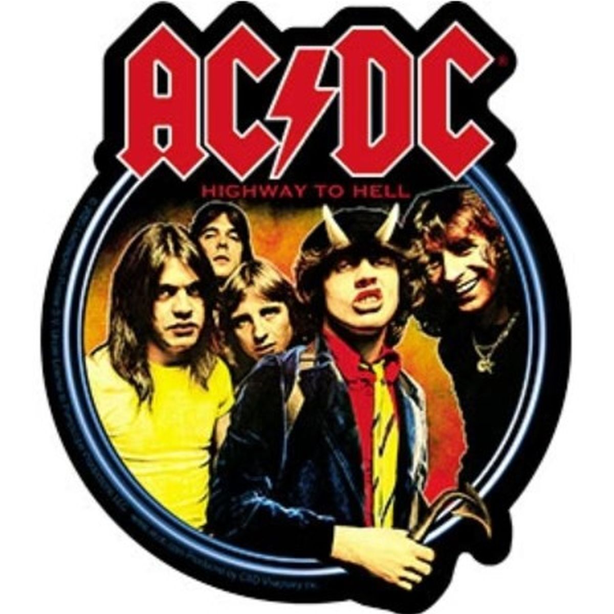 AC/DC Highway To Hell Circle Sticker