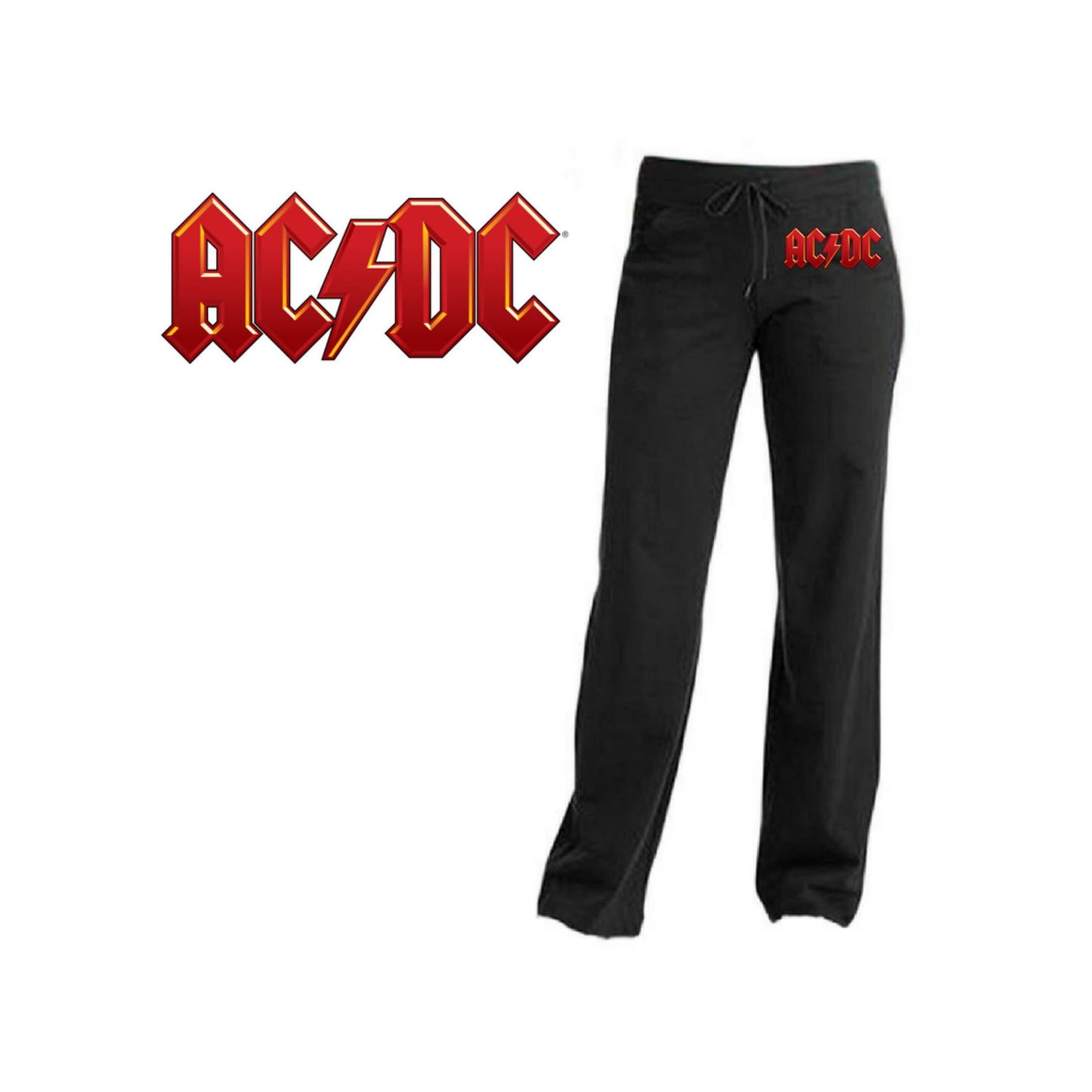 AC/DC Red Logo Yoga Pants