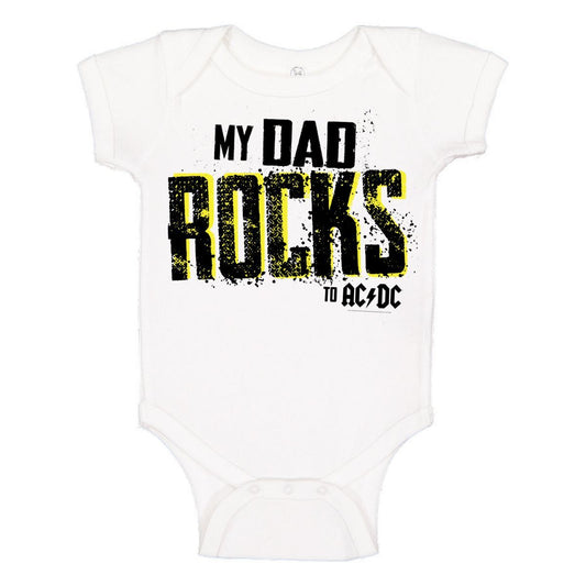 Dad Rocks White Onesie