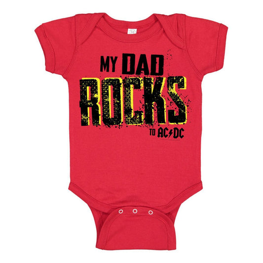 Dad Rocks Red Onesie