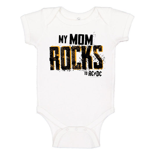 Mom Rocks White Onesie