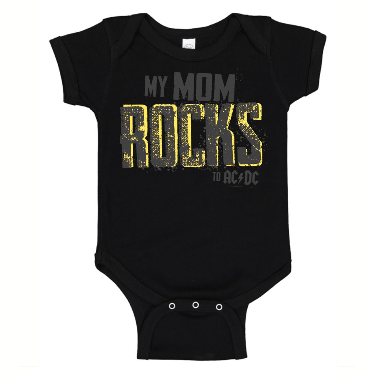 Mom Rocks Black Onesie