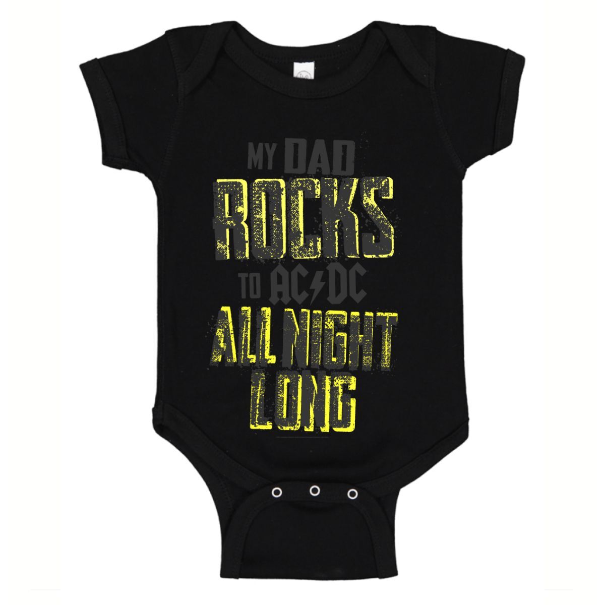 Dad Rocks All Night Long Onesie Black