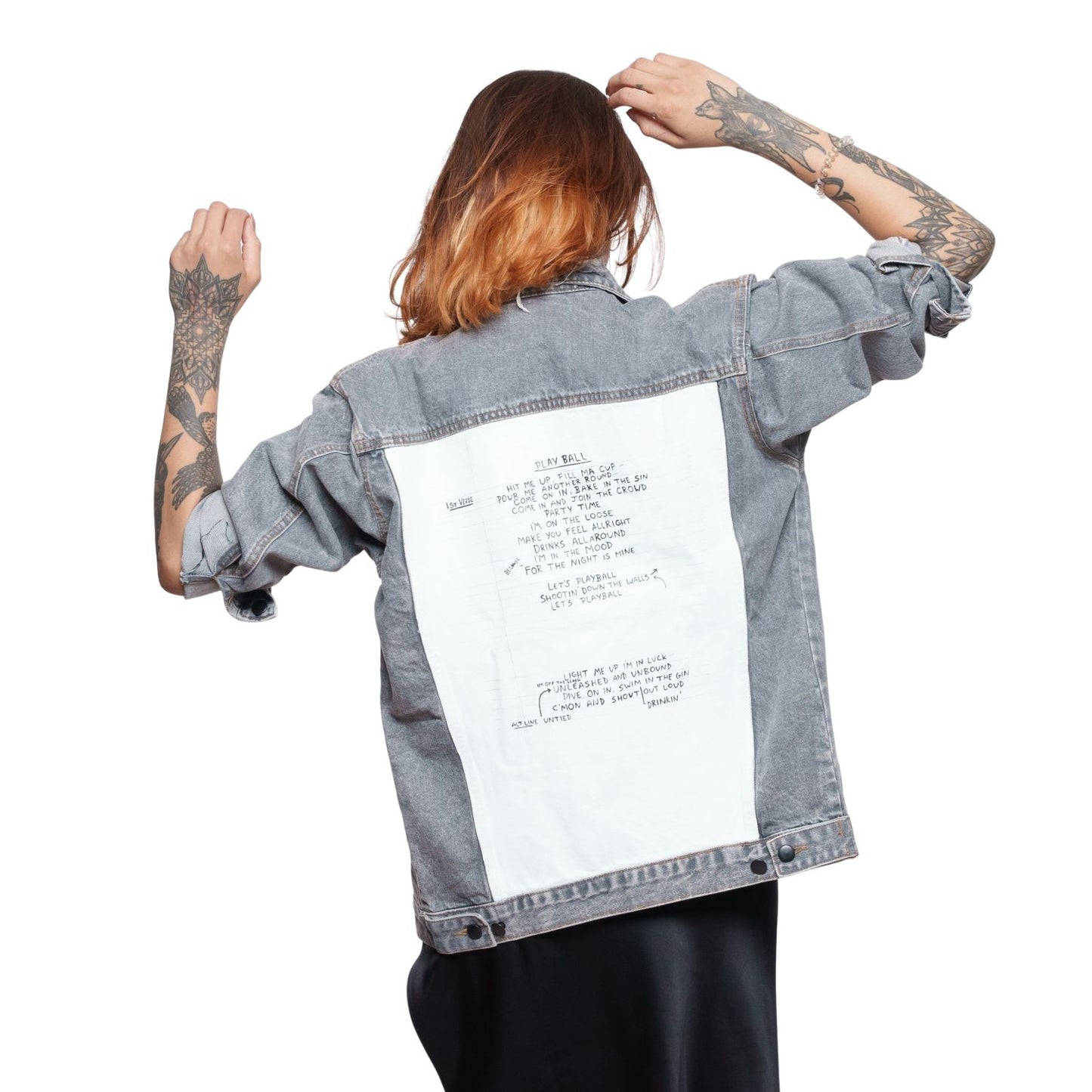 AC/DC Hand Painted Women's Denim Jacket
