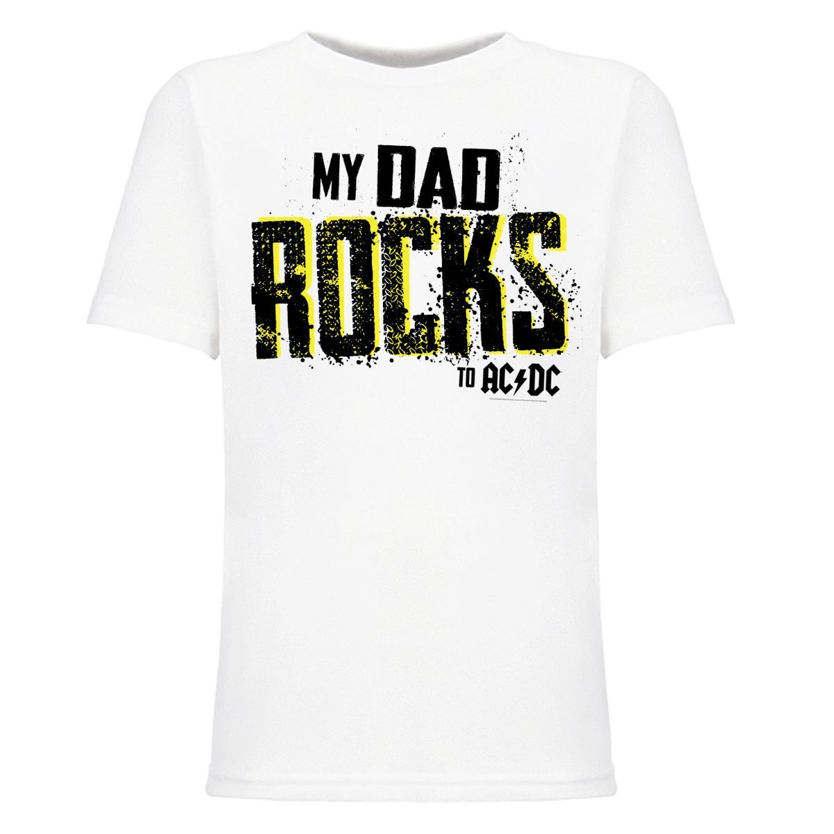Dad Rocks Youth Tee White