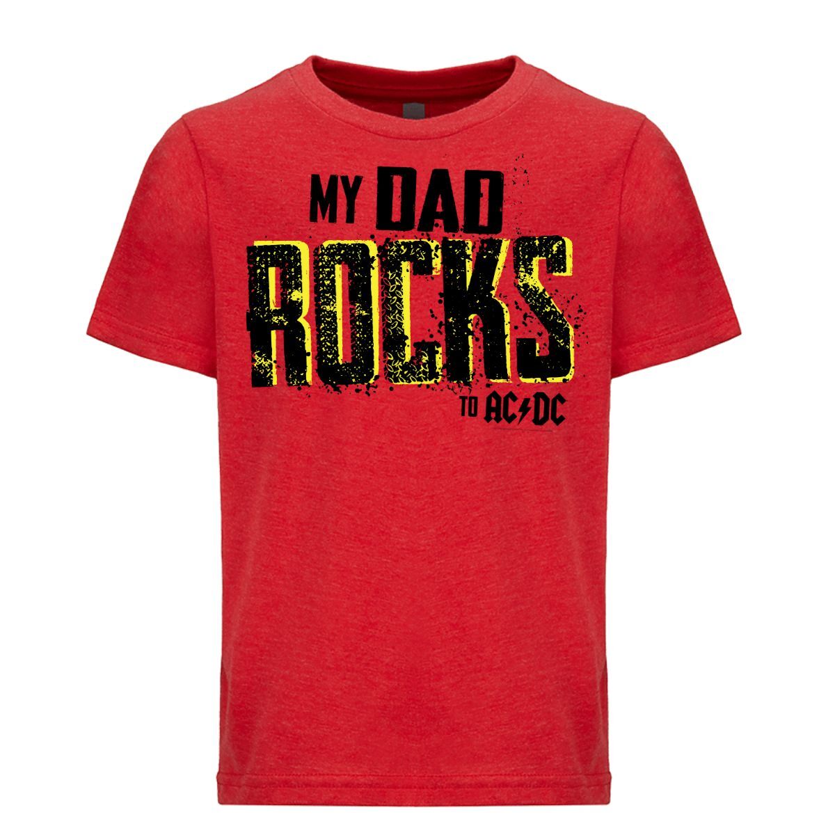 Dad Rocks Youth Tee Red