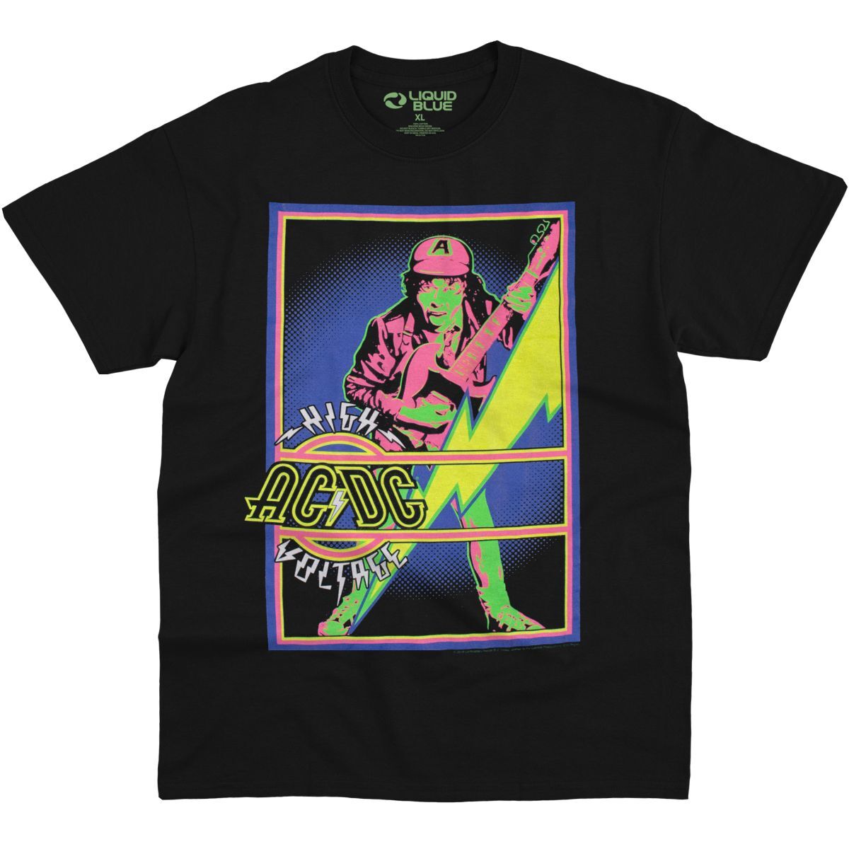AC/DC High Voltage Blacklight Black T-Shirt