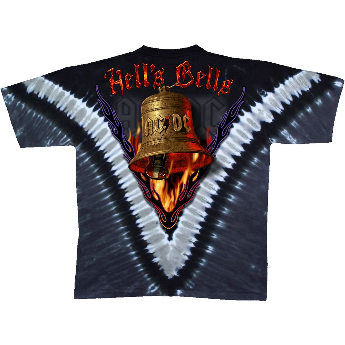 AC/DC Hells Bells Tie-Dye T-Shirt