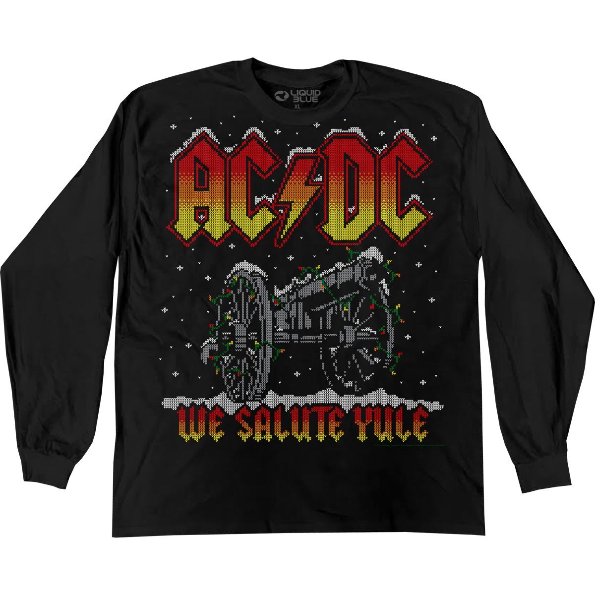 AC/DC We Salute Yule Holiday Long Sleeve T-Shirt