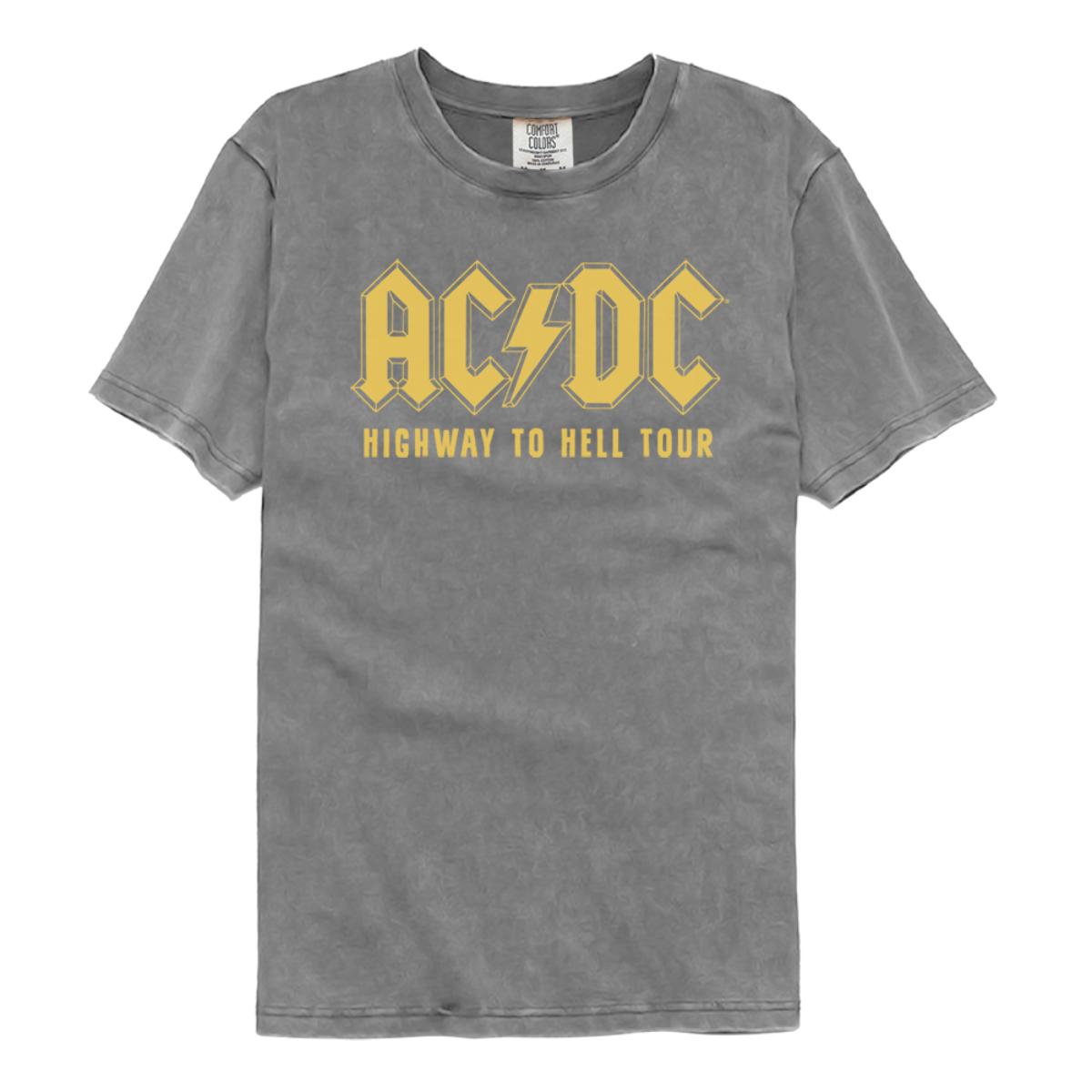 ACDC Highway to Hell World Tour 1979/80, T-Shirt Homme, Noir (Black Black), Large ACDC Highway to Hell World Tour 1979/80, T-Shirt Homme, Noir (Black Black), Large