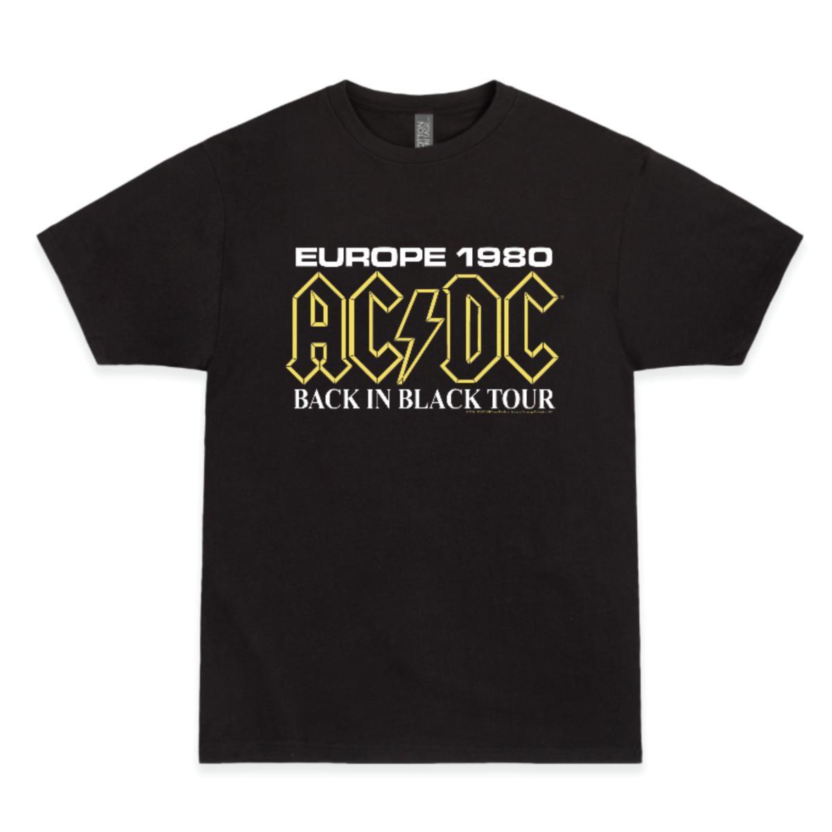 AC/DC Back in Black Europe 1980 Tour T-Shirt