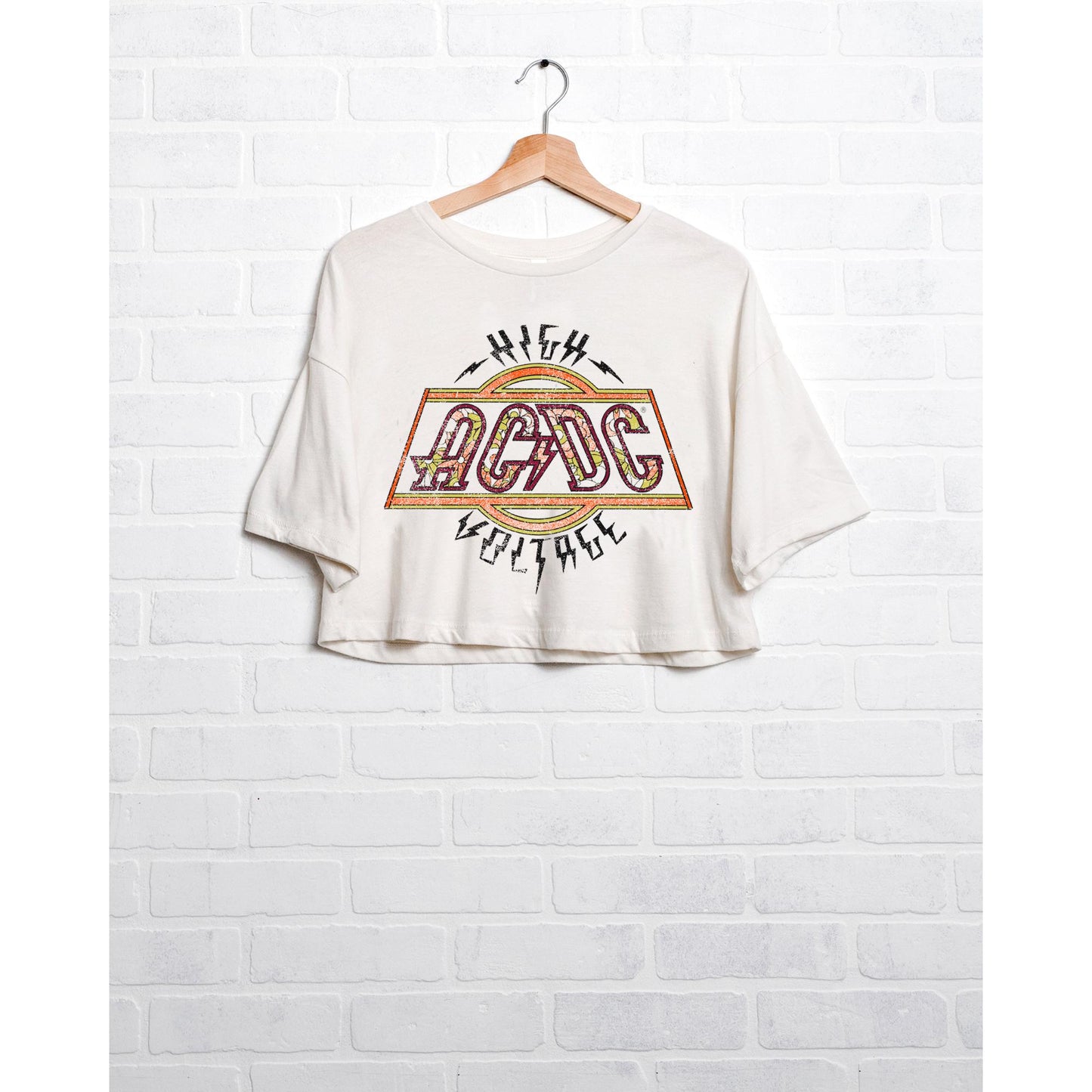 High Voltage Flower Cropped Tee