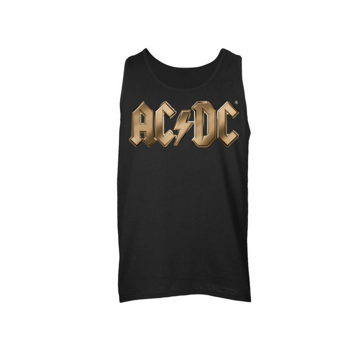 AC/DC Gold Logo Sleeveless Unisex Muscle Tee
