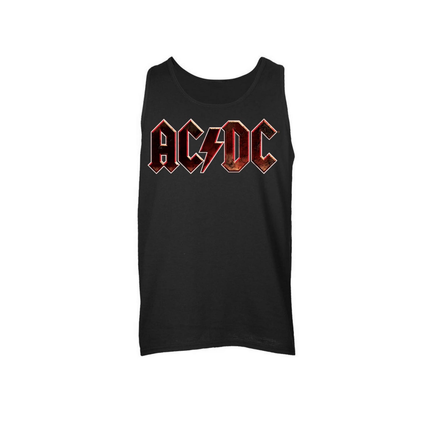 AC/DC Black Grunge Logo Sleeveless Unisex Muscle Tee