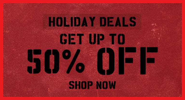 Holiday deals. Get up to 50% off