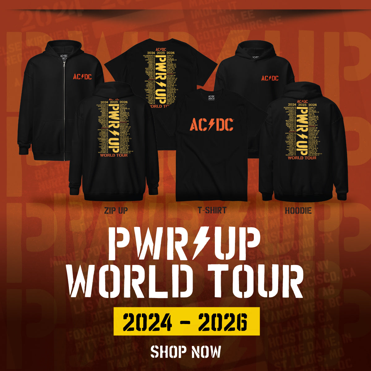 PWR Up World Tour 2024-2026. Shop Now