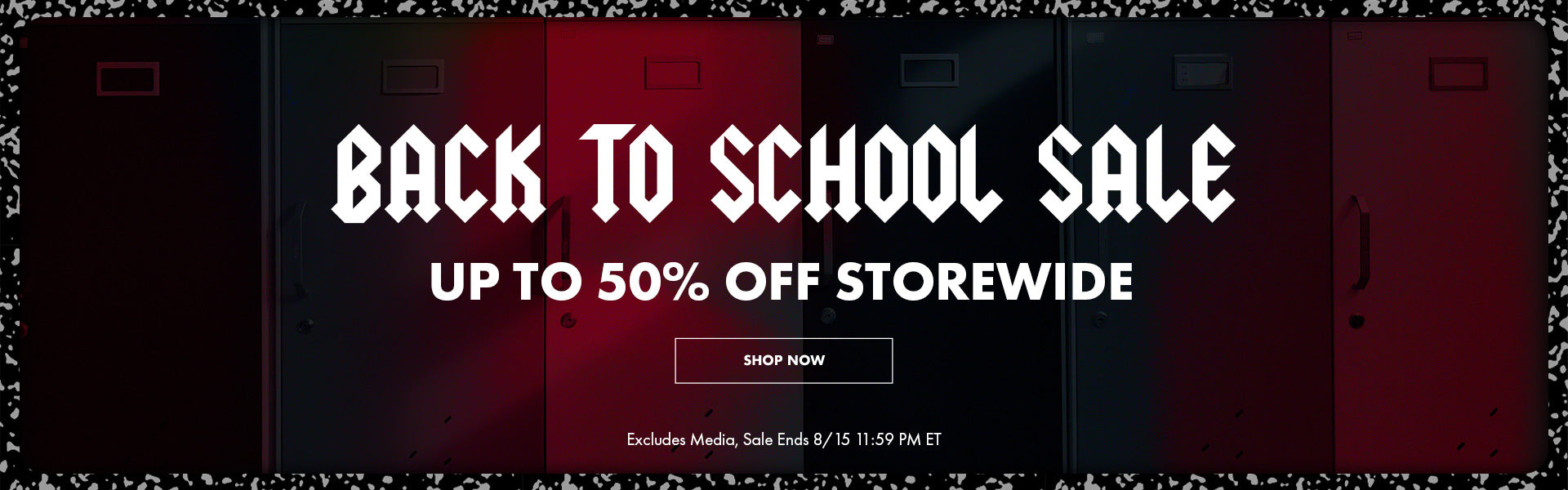 Back to school sale. Save up to 50% off. Excludes media. Sale ends 8/15 11:59 PM ET