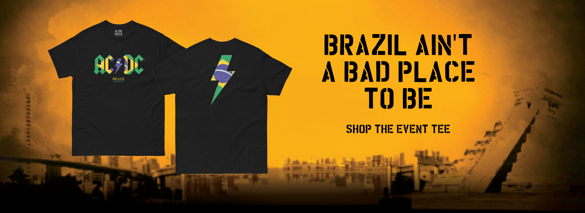 Brazil ain't a bad place to be. Shop the event tee. 