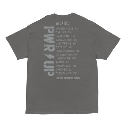 Charcoal Logo PWR UP Tour T-Shirt