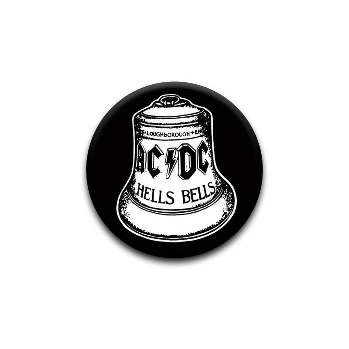 AC/DC Hells Bells Black & White Pin | Official Band Merch