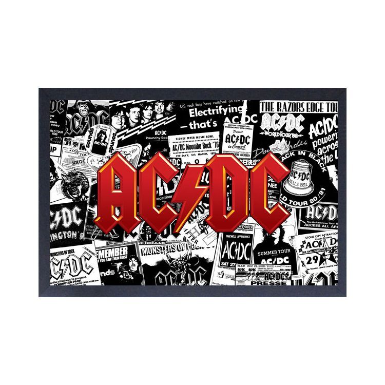 AC/DC - Collage 11x17 Framed Print