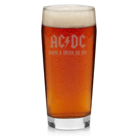 Have A Drink On Me Laser Etched Willi Becher Beer Glass – AC/DC
