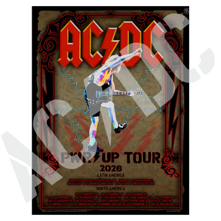 Angus Lightning PWR UP Tour Poster – AC/DC