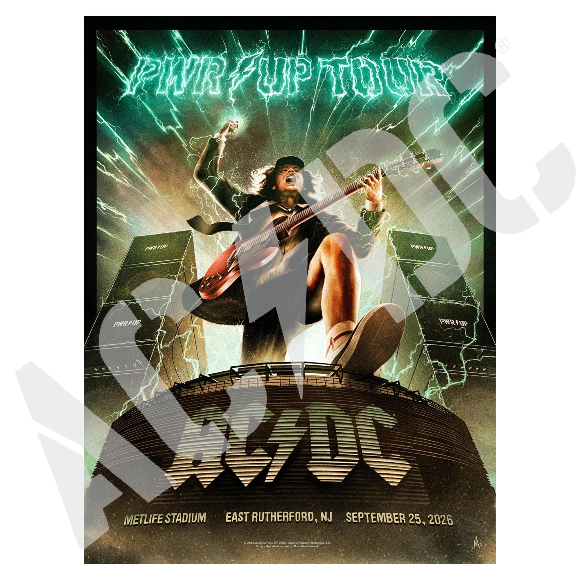 East Rutherford PWR UP Tour Poster – AC/DC