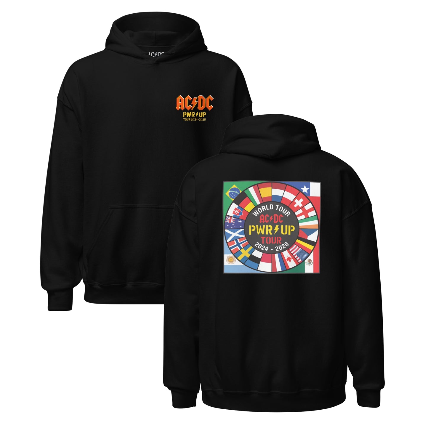 PWR UP World Tour Flags Hoodie