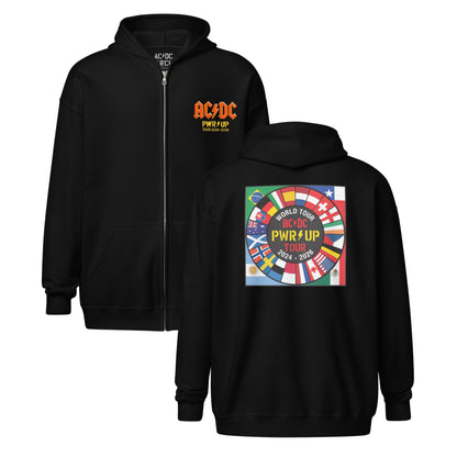 PWR UP World Tour Flags Zip Hoodie