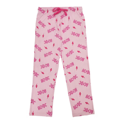 AC/DC Pink Lightning Bolt Pajama Pants