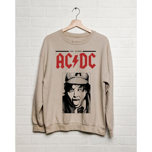 High Voltage Sketch Distressed Sweatshirt